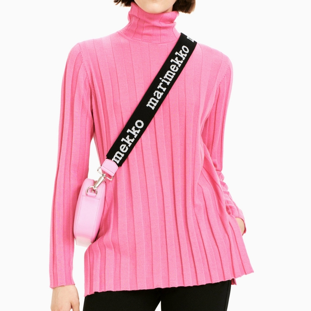 Marimekko Vibrant Pink Turtleneck Sweater